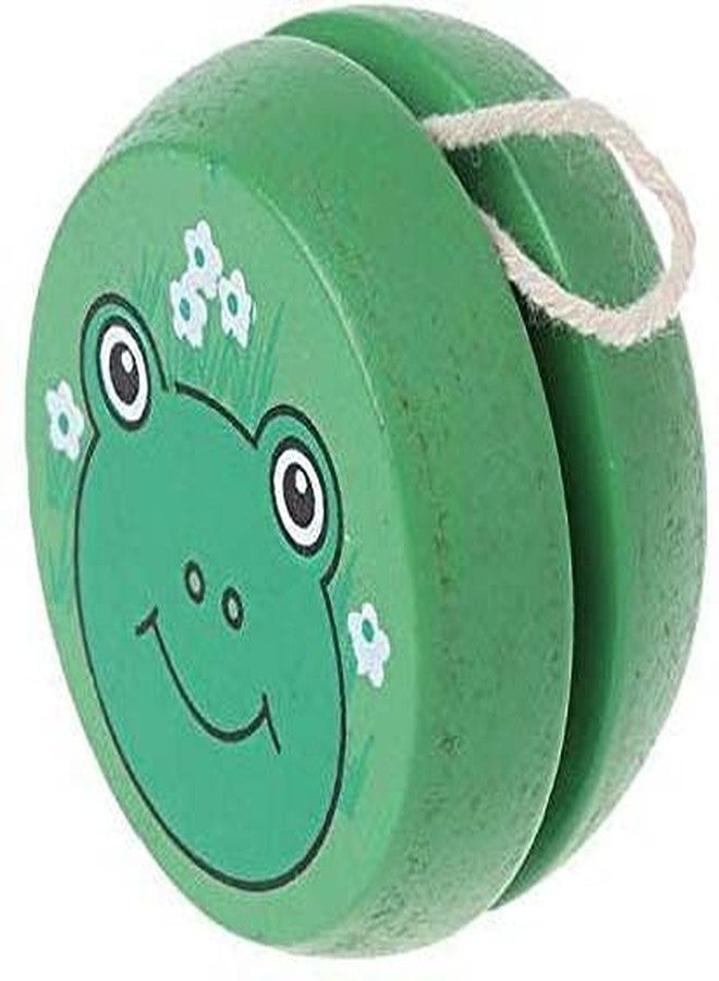 QWICK CLICK Wooden Yo-Yo Spinner Smooth High Speed Cute Cartoon Pattern Design Classic Toy for Kids (Multicolor) - Image 3